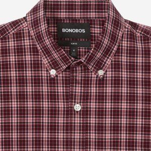 Men's BONOBOS Washed Button-Down Shirt Tailored